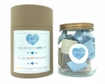 Reasons Why I Love You / Memories / Date Night Ideas Notes DIY Glass Jar Kit Gift Boxed - Customise Yourself To Make A Unique Personalised Gift For Your Loved One or Bestie - Blue Theme